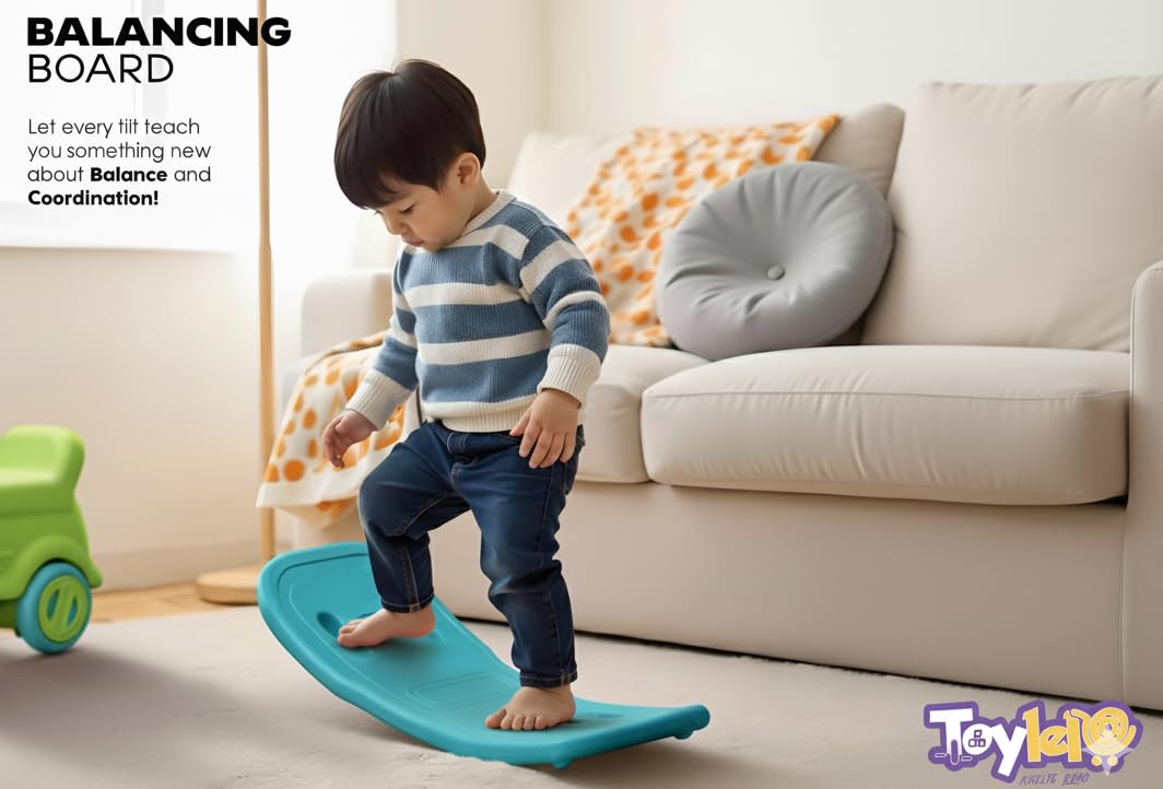 Toylelo 3-in-1 Toddler Ride On Toy | Promotes Balance & Motor Skills | Converts from Push Car to Rocker & Balance Board for Kids 1-5 Years (Green)